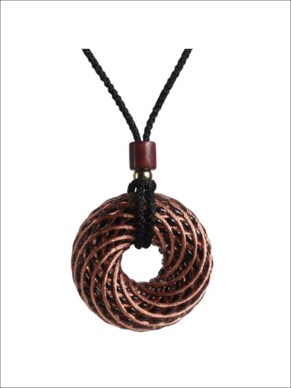 Copper Orgonite Double Vortex Pendant Necklace Healing Chakra Crystal